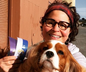 Helena Ruffin and George the Cavalier King Charles Spaniel